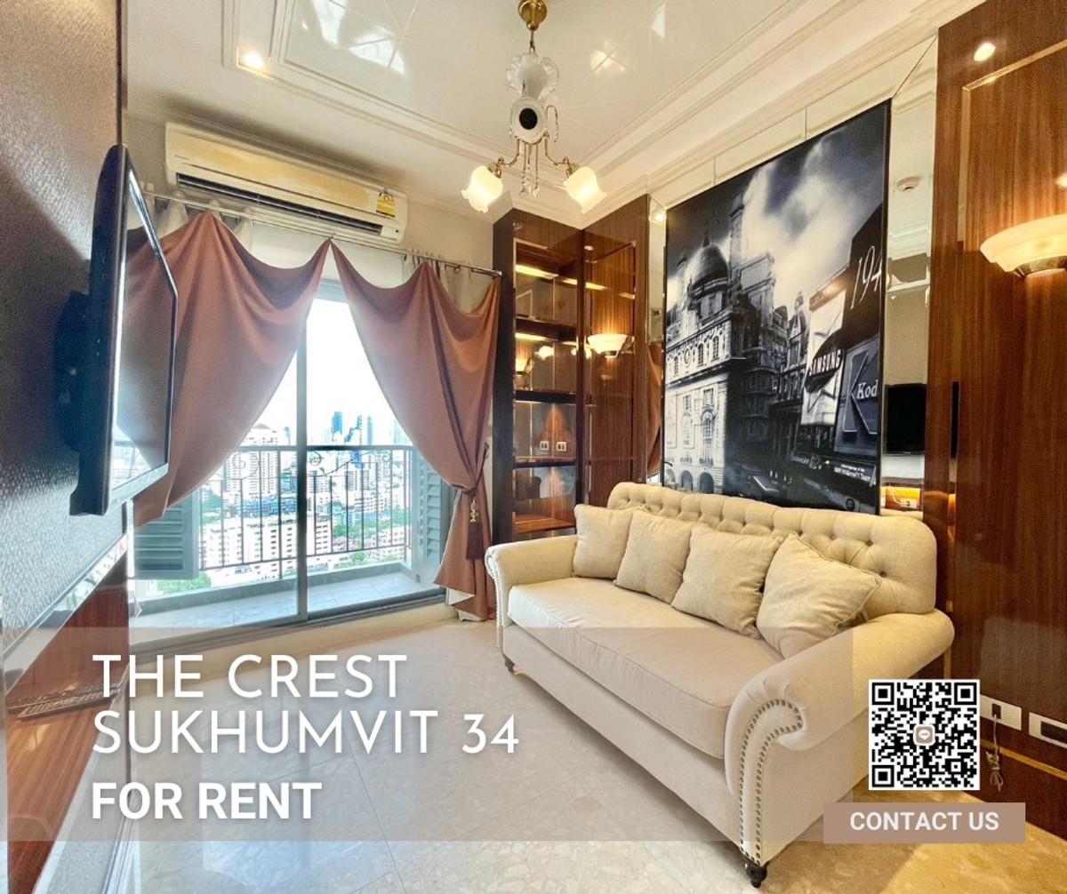 For SaleCondoSukhumvit, Asoke, Thonglor : ‼️Price reduced by 9.2 MB‼️ THE CREST SUKHUMVIT 34 | FOR SELL🔥🔥