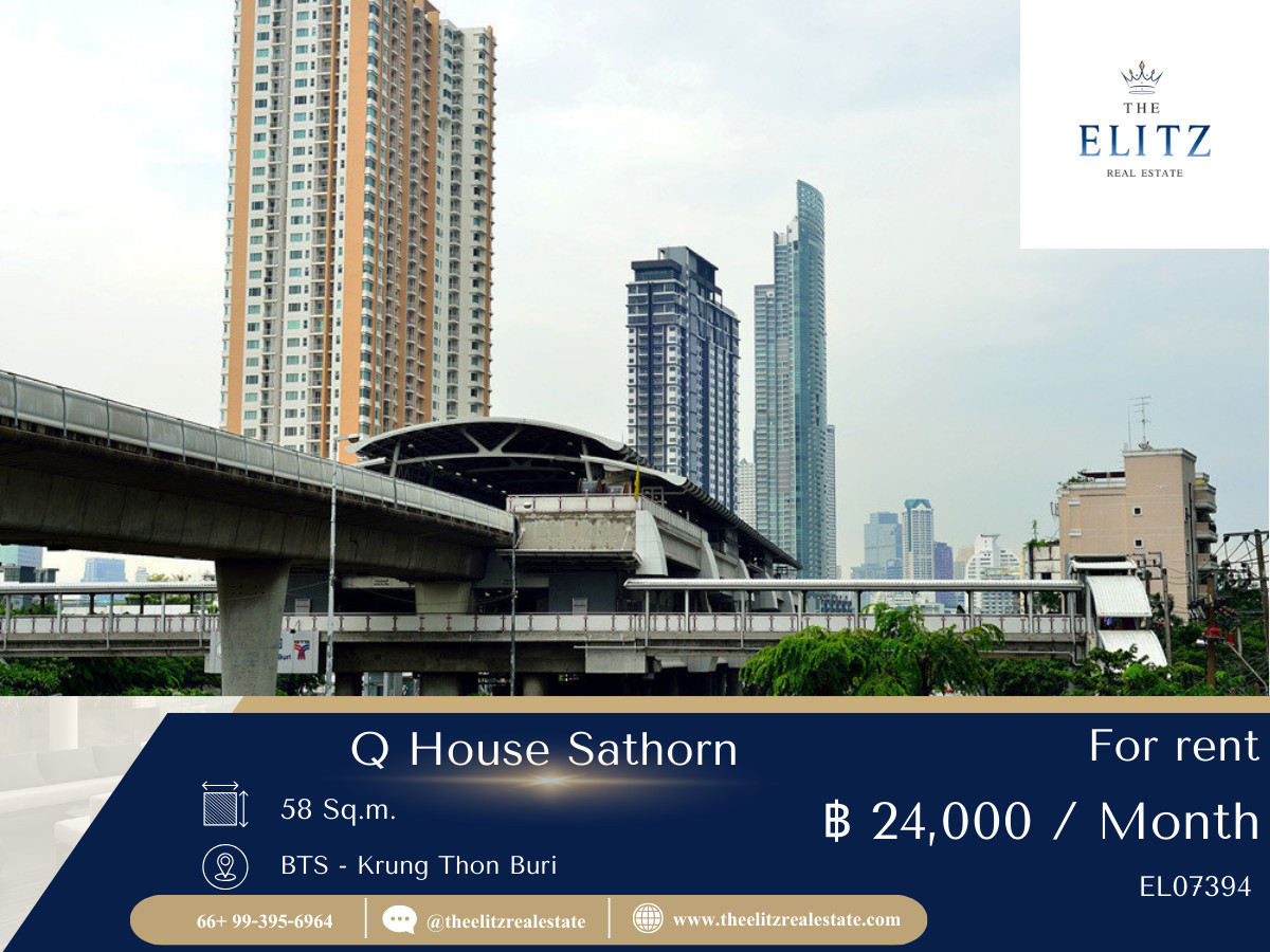 For RentCondoWongwianyai, Charoennakor : ✨ High-End quality society at Q House Sathorn, beautiful rooms, excellent condition, high privacy 🎉