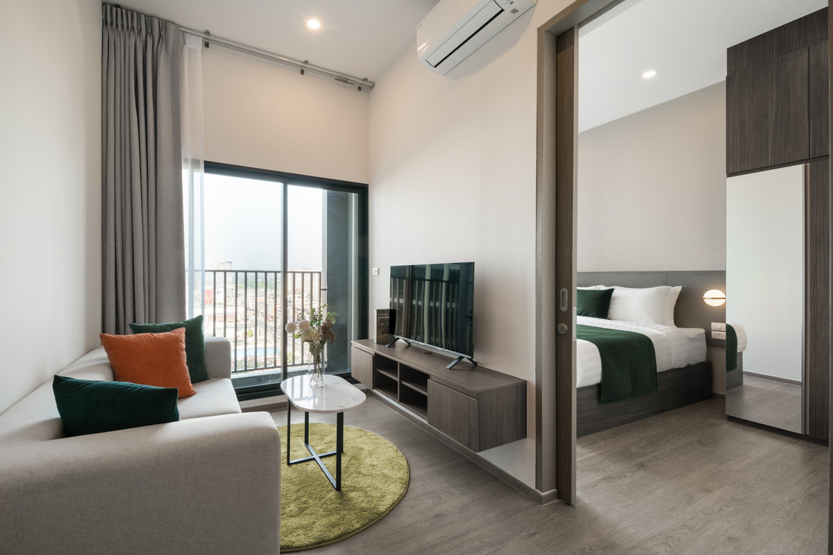 ให้เช่าคอนโดศรีราชา แหลมฉบัง บ้านบึง : 💎 เช่าระยะสั้น 🔥 Hampton Sriracha ❤️ 1 Bedroom Plus I 32 SQM.