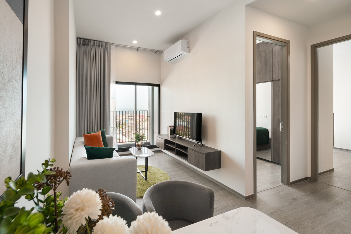 ให้เช่าคอนโดศรีราชา แหลมฉบัง บ้านบึง : 💎 เช่าระยะสั้น 🔥 Hampton Sriracha ❤️ 2 Bedroom I 57 SQM.