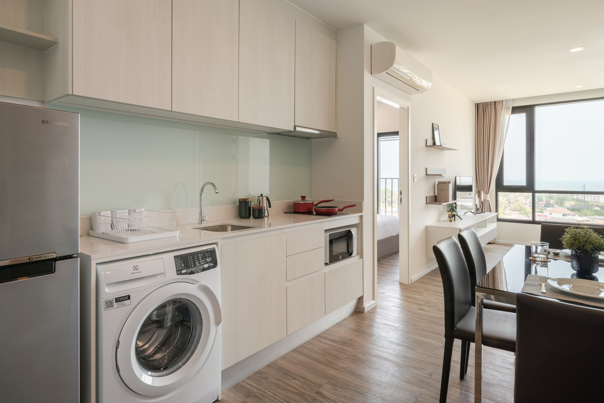 ให้เช่าคอนโดพัทยา บางแสน ชลบุรี สัตหีบ : 🔥 เช่าระยะสั้น ❤️  HAMPTON DELUXE OCEAN SRIRACHA 💎 2 Bedroom I 57 SQM.