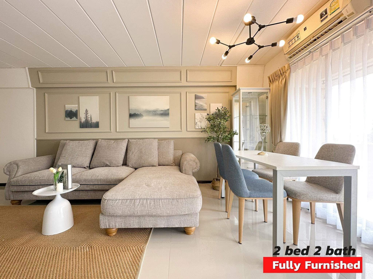 For RentCondoBangna, Bearing, Lasalle : Large room 70 sq m, 2 bedrooms | 2 bathrooms, beautifully decorated, fully furnished.