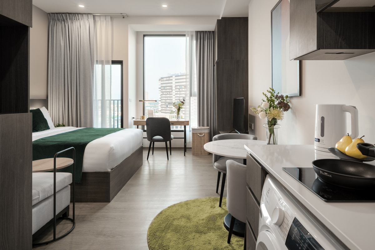 For RentCondoSriracha Laem Chabang Ban Bueng : 💎 Short term rental 🔥 Hampton Sriracha ❤️ Studio 25 SQM.