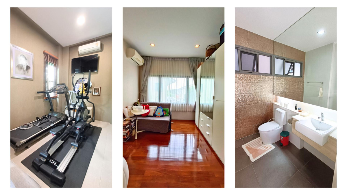 For SaleHouseLadkrabang, Suwannaphum Airport : Single house for sale, next to the road on 3 sides, has a lift in front of the house, wont hit anyone, 8 bedrooms, 10 bathrooms, 2 work rooms, 1 studio.