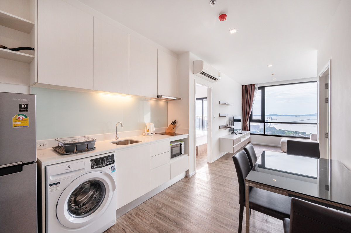 ให้เช่าคอนโดพัทยา บางแสน ชลบุรี สัตหีบ : 🔥 เช่าระยะสั้น ❤️  HAMPTON DELUXE OCEAN SRIRACHA 💎 2 Bedroom I 57 SQM.