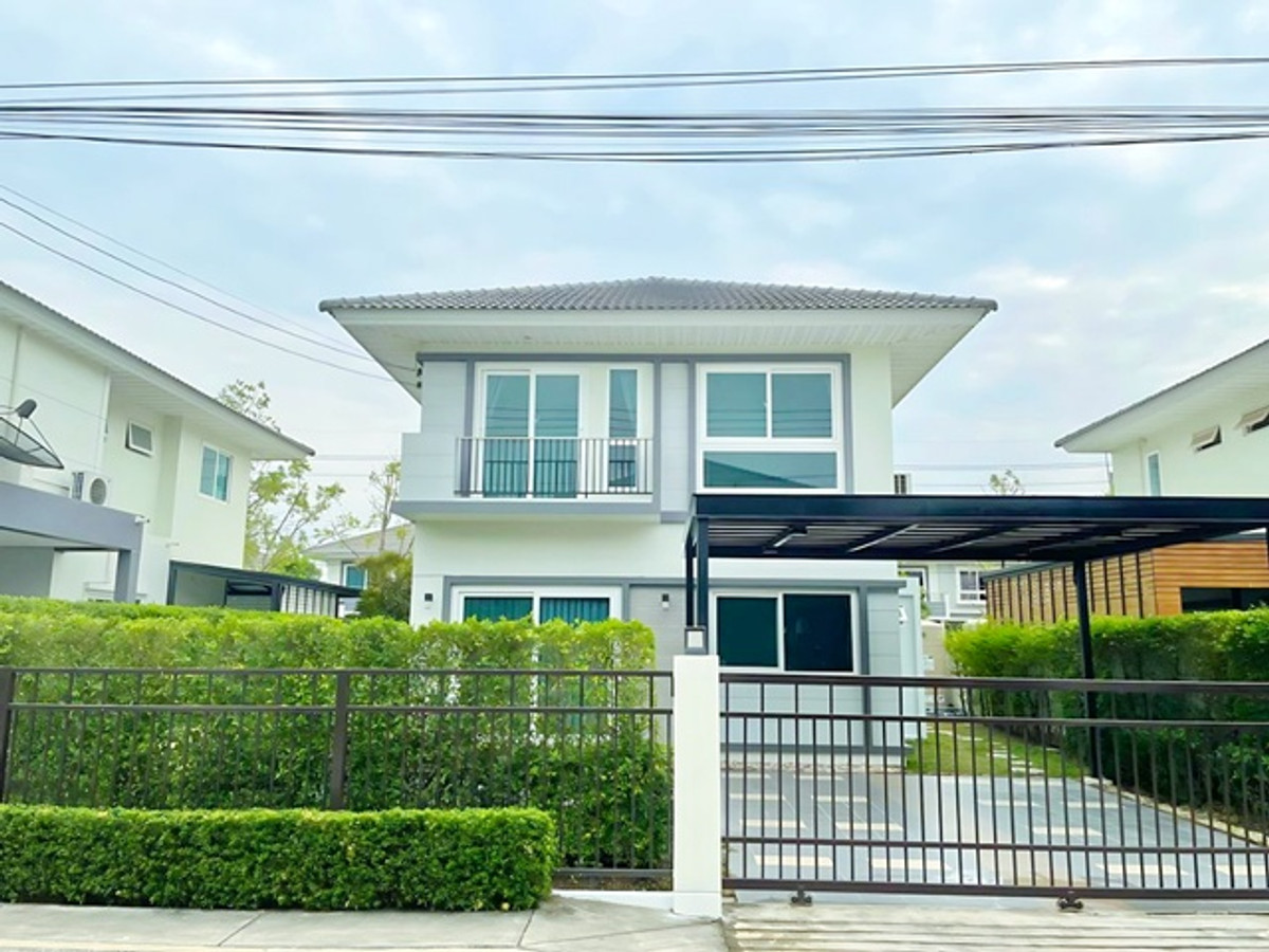 For RentHousePathum Thani,Rangsit, Thammasat : Ring Road LamLukKa Khlong6 Lotus Bueng Kham Phroi 1.5 km. For Rent: 2-story house 56 sq.wa.