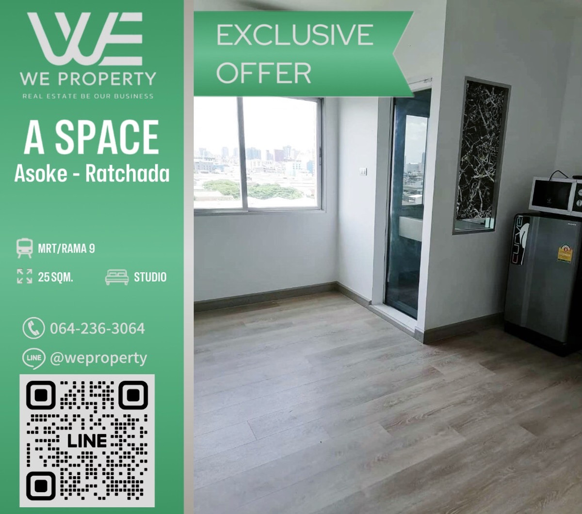 For SaleCondoRama9, Petchburi, RCA : Room in good location, best price!!⭐A Space Asoke - Ratchada (A Space Asoke - Ratchada)