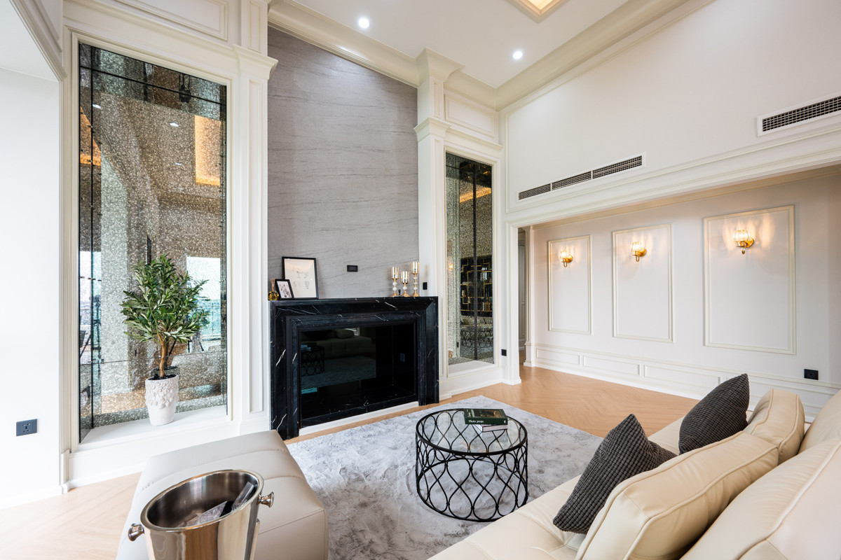 For SaleCondoRama3 (Riverside),Satupadit : ✨Luxury condo for sale in Luxury Modern style on the river at The Pano Rama3, large corner room. Beautiful panoramic view of the river curve.