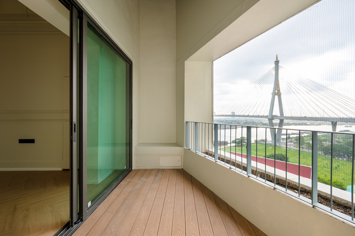 For SaleCondoRama3 (Riverside),Satupadit : ✨Luxury condo for sale in Luxury Modern style on the river at The Pano Rama3, large corner room. Beautiful panoramic view of the river curve.