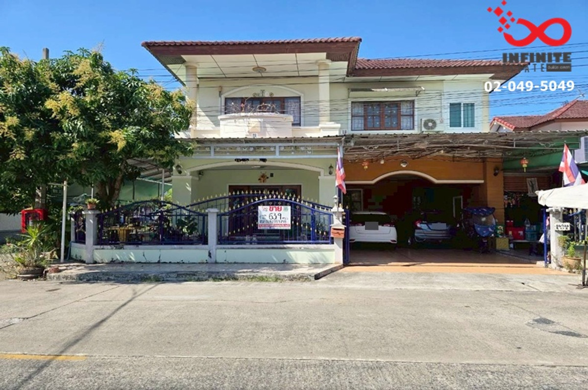 For SaleHouseMin Buri, Romklao : Single house for sale, Suetrong Suwinthawong Village - Chalong Krung, 2 floors, 63 sq m.