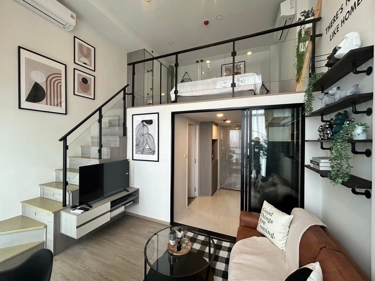 ให้เช่าคอนโดรัตนาธิเบศร์ สนามบินน้ำ พระนั่งเกล้า : 🔹Origin plug&play nonthaburi station🔹Duplex • Size: 33 sq.m. • 21st floor • Pool view