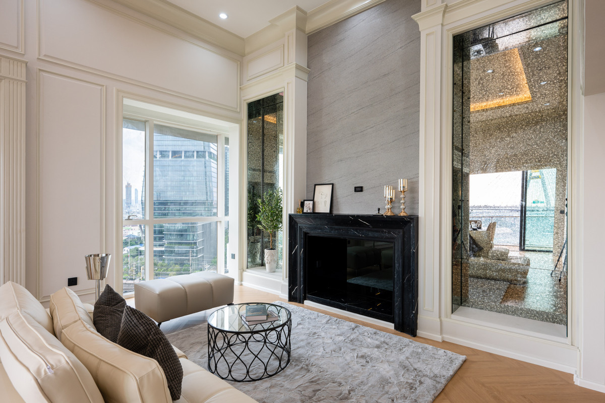 For SaleCondoRama3 (Riverside),Satupadit : ✨Luxury condo for sale in Luxury Modern style on the river at The Pano Rama3, large corner room. Beautiful panoramic view of the river curve.