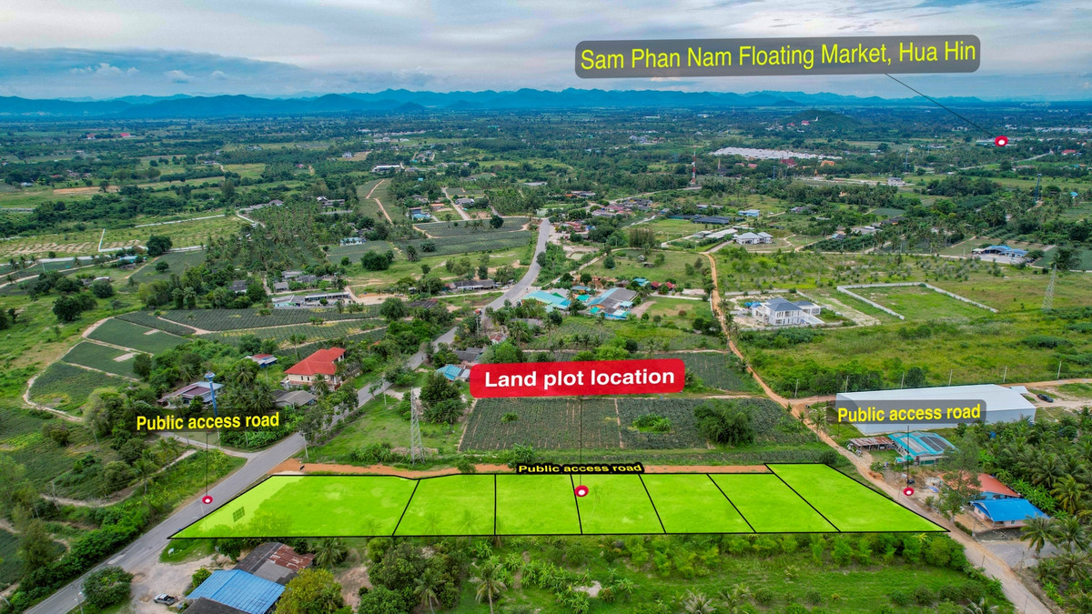 ขายที่ดินหัวหิน ประจวบคีรีขันธ์ : ที่ดิน  ทำเลดี เหมาะกับการสร้างบ้าน วิวเขา ใกล้ตลาดน้ำสามพันนาม ใกล้สนามกอล์ฟ