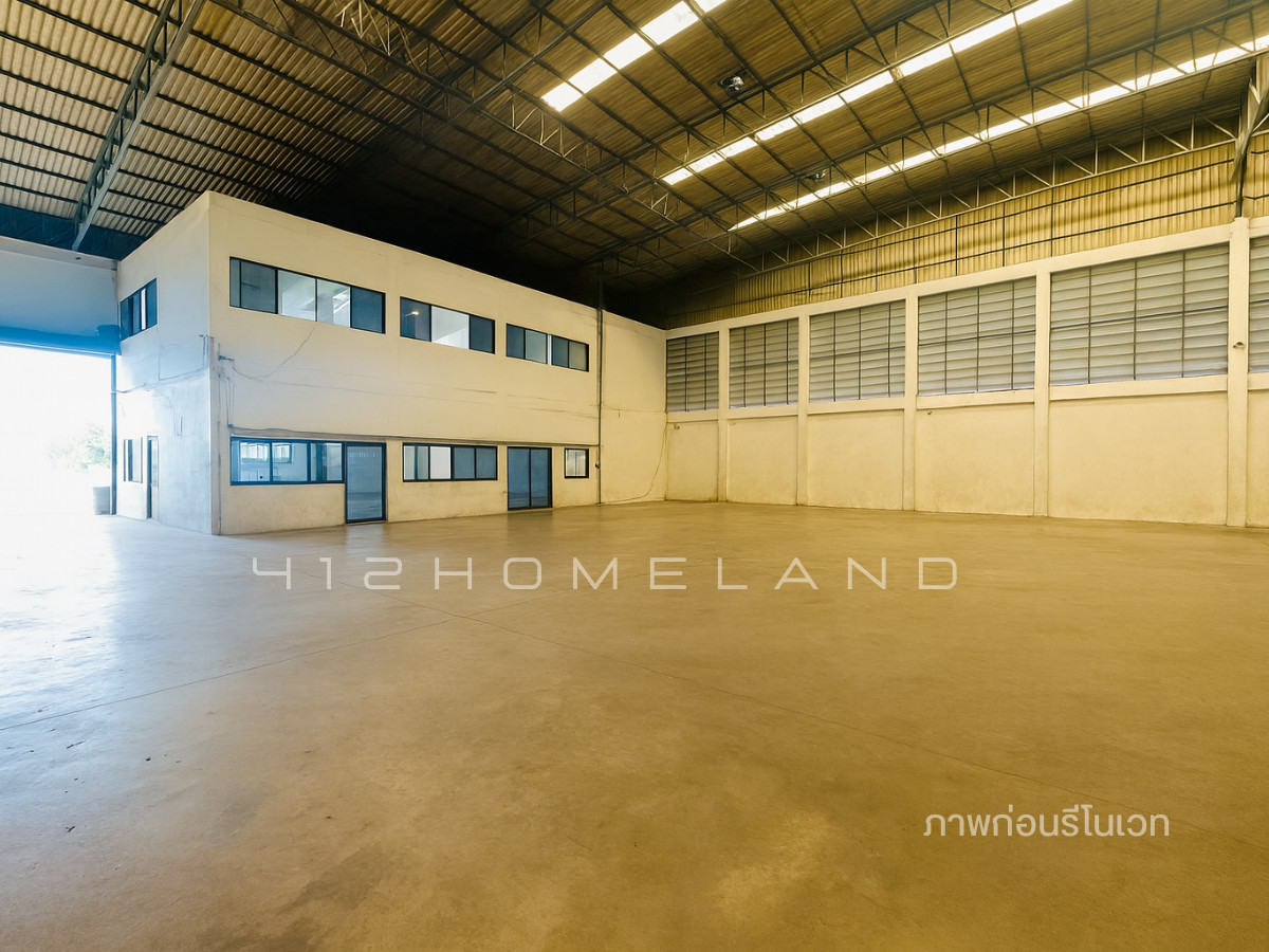 For RentWarehouseAyutthaya : Warehouse for rent, size 1,240 sq m., 2-story office, along Phahon Yothin Road, convenient travel, large vehicles easy in and out.