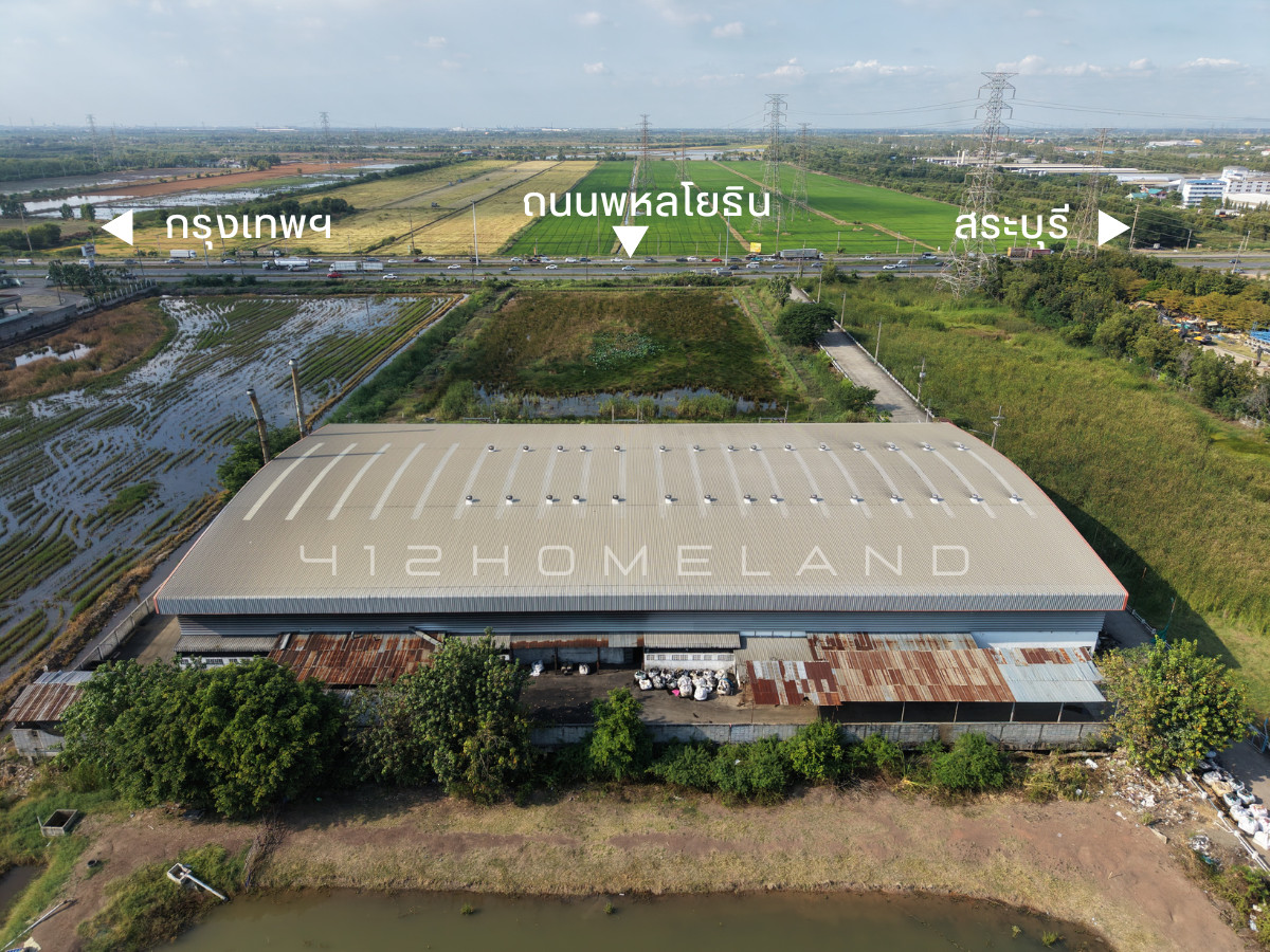 For RentWarehouseAyutthaya : Warehouse for rent, size 1,240 sq m., 2-story office, along Phahon Yothin Road, convenient travel, large vehicles easy in and out.