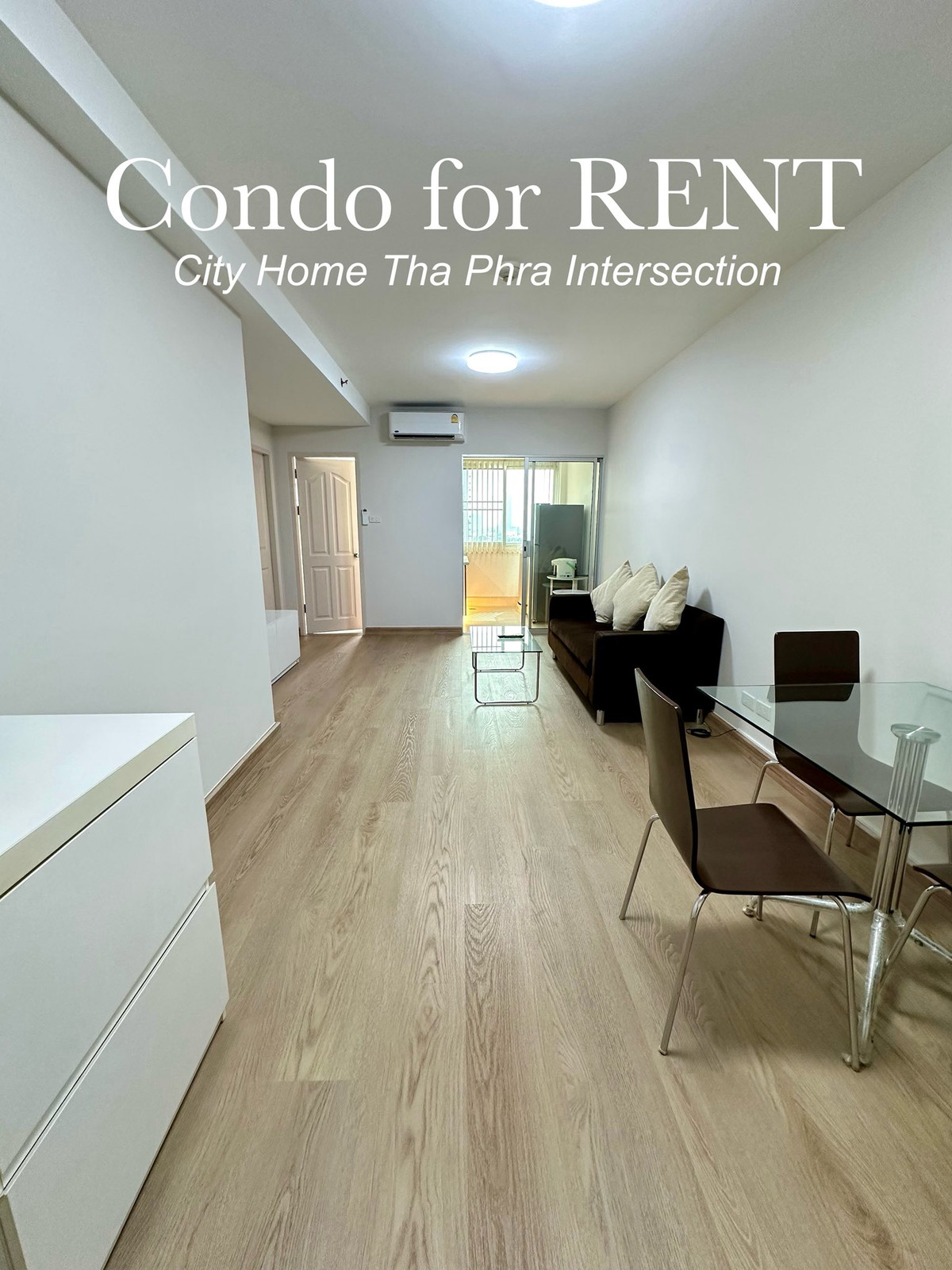 For RentCondoThaphra, Talat Phlu, Wutthakat : ⭐️ City Home Tha Phra Intersection ⭐️ 1 bedroom, 1 bathroom, newly renovated room, complete amenities.