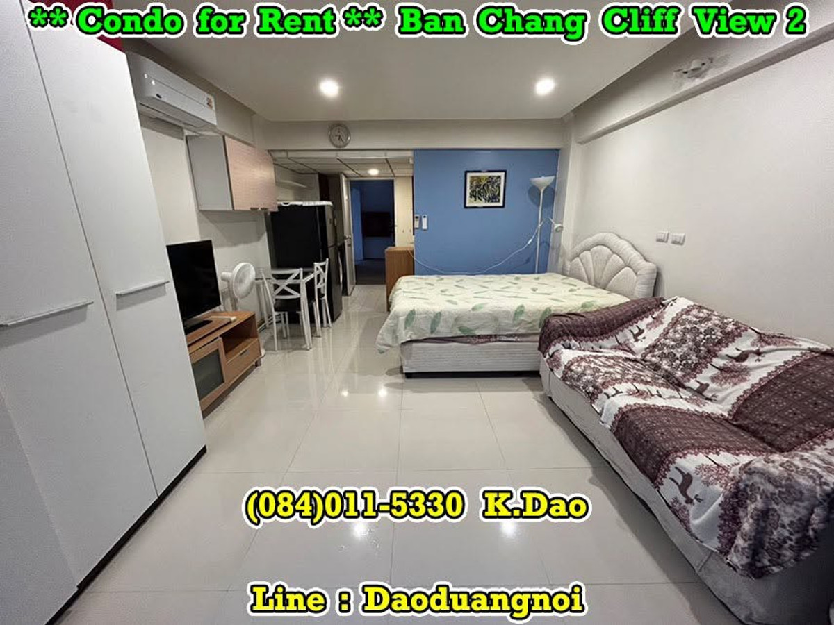 For RentCondoRayong : Ban Chang Cliff View *** Condo for Rent *** Close to the beach ++ Sea View ++