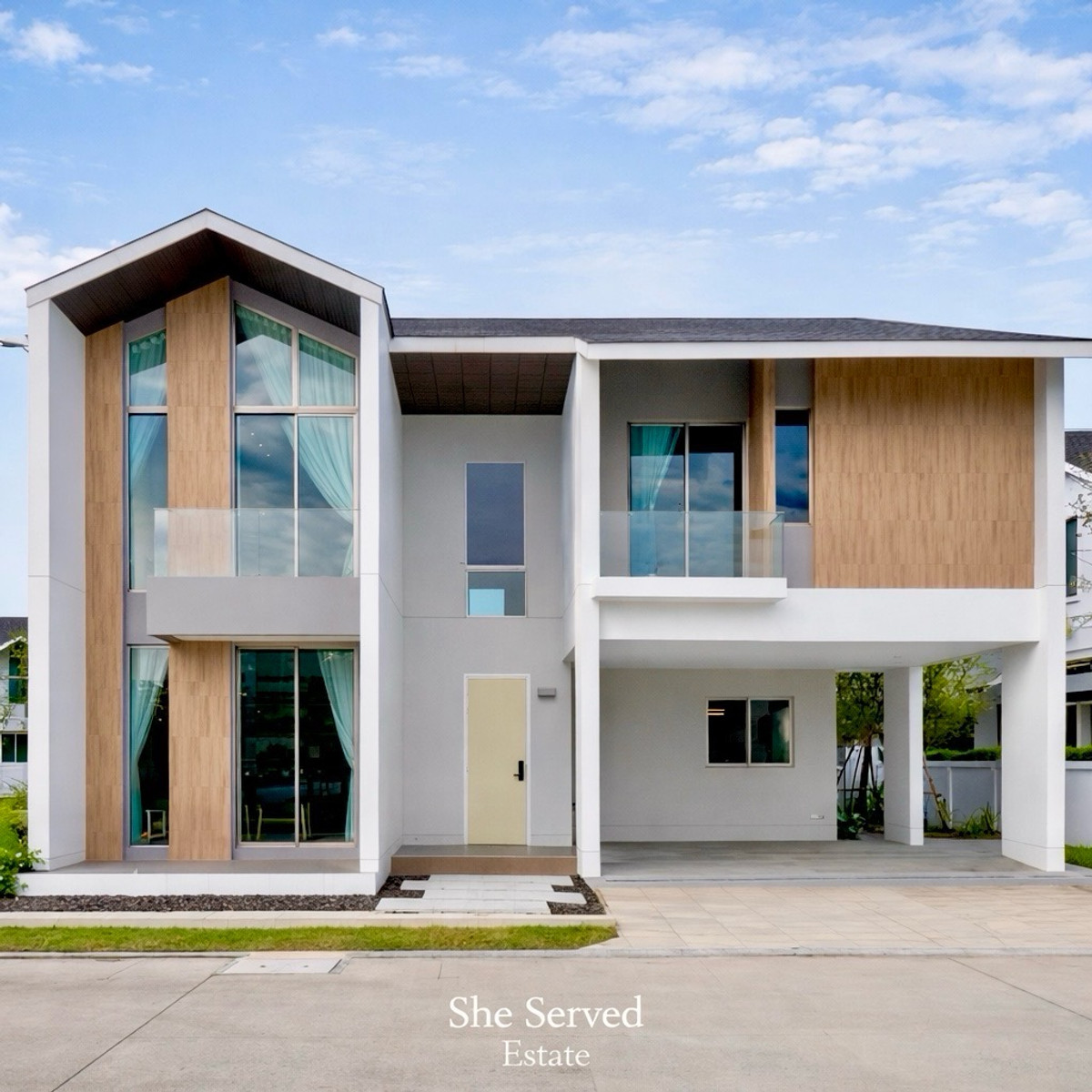 For RentHouseBangna, Bearing, Lasalle : 🔹Nirvana Element Bangna🔹 322 sq.m. • Land size 80 sq.wa • 4 bedrooms 4 bathrooms • 1 maid's