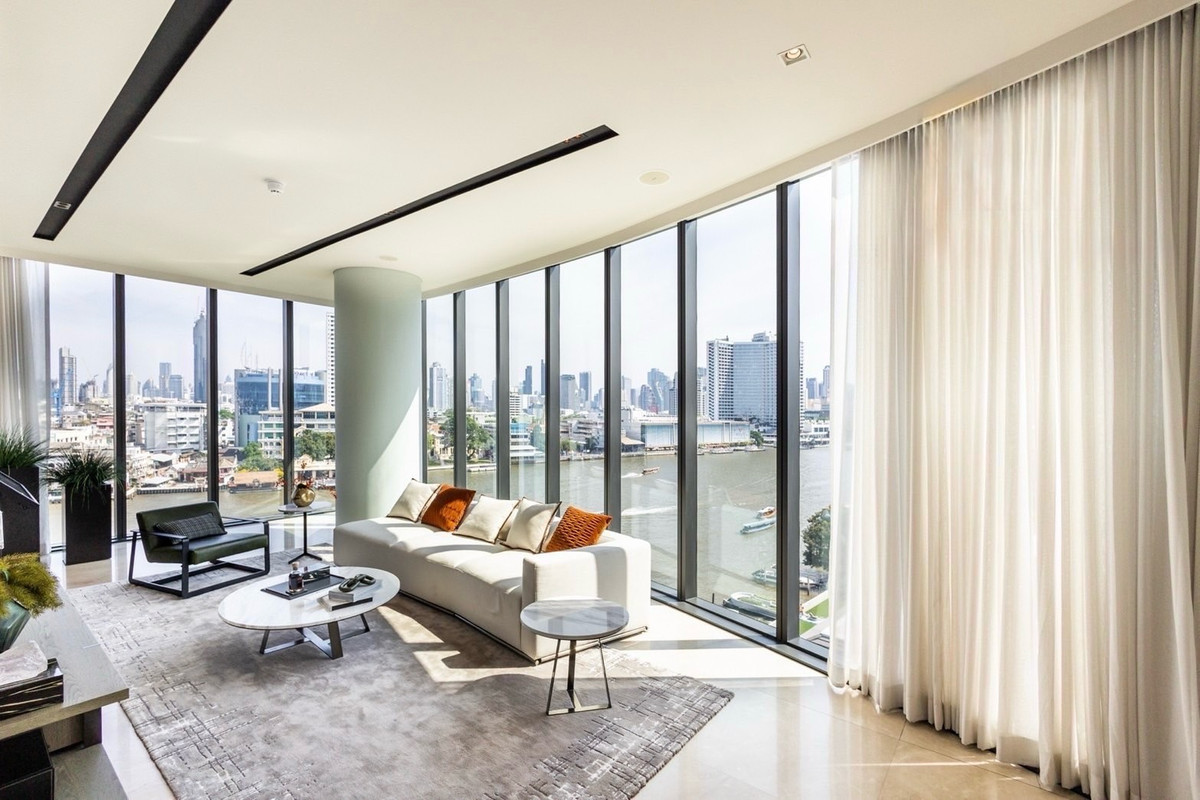 For RentCondoWongwianyai, Charoennakor : Rental : Banyan Tree Residences Riverside Bangkok , 2 Bed 3 Bath , 161 Sq.m , 5th Floor