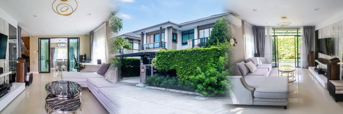 For RentHousePattanakan, Srinakarin : 🔹Passorn Bangna–Suvarnabhumi🔹area: 222 sq.m. • Land area: 67 sq.wah • 3 bedrooms, 4 bathrooms