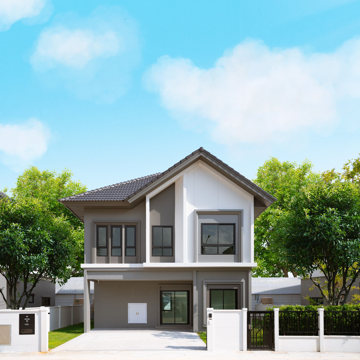 For SaleAyutthaya : Single house in English Gable style, ready to move in, complete with functions, meeting the needs of modern families.