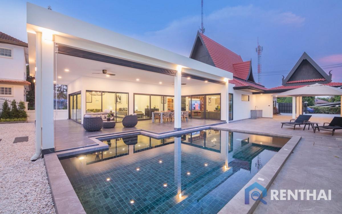 For SaleHousePattaya, Bangsaen, Chonburi : Fully Furnished 4bed Villa in Pattaya