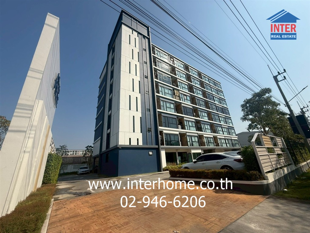 For SaleCondoPathum Thani,Rangsit, Thammasat : Condominium 43.62 sq m. Ploen Ploen Genwide Rangsit - Khlong Luang, Soi Khlong Luang 25, Phahonyothin Road, Khlong Luang Road, Chiang Rak Road, Khlong Luang, Pathum Thani.
