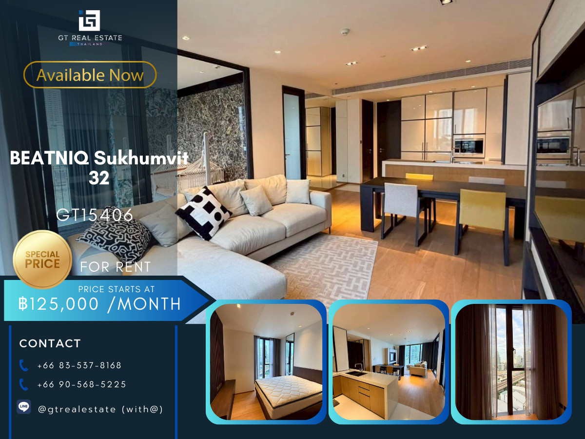 For RentCondoSukhumvit, Asoke, Thonglor : Condo BEATNIQ Sukhumvit 32, convenient travel, near BTS, there is a shuttle, beautiful room, fully furnished, ready to move in!! 
 
