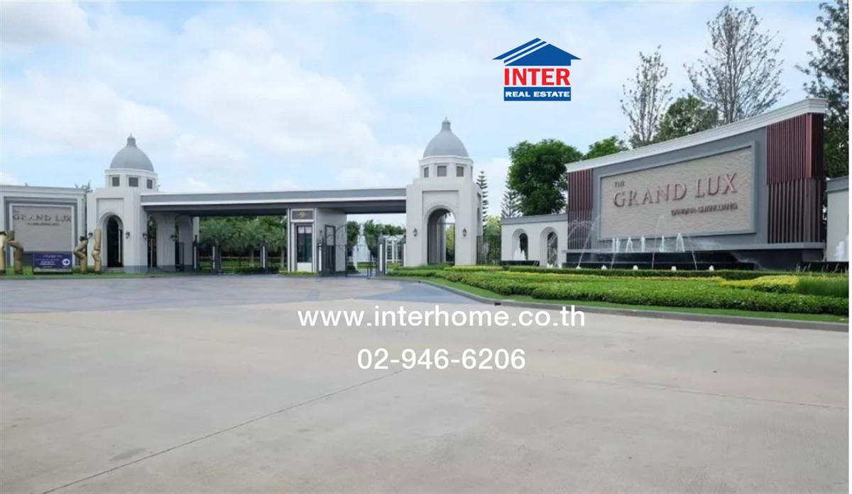 For SaleHouseBangna, Bearing, Lasalle : 2-story detached house, 161.8 sq m, The Grand Luxe Bangna - Suan Luang Village, near Mega Bangna. Kanchanaphisek Road, Prawet District, Bangkok