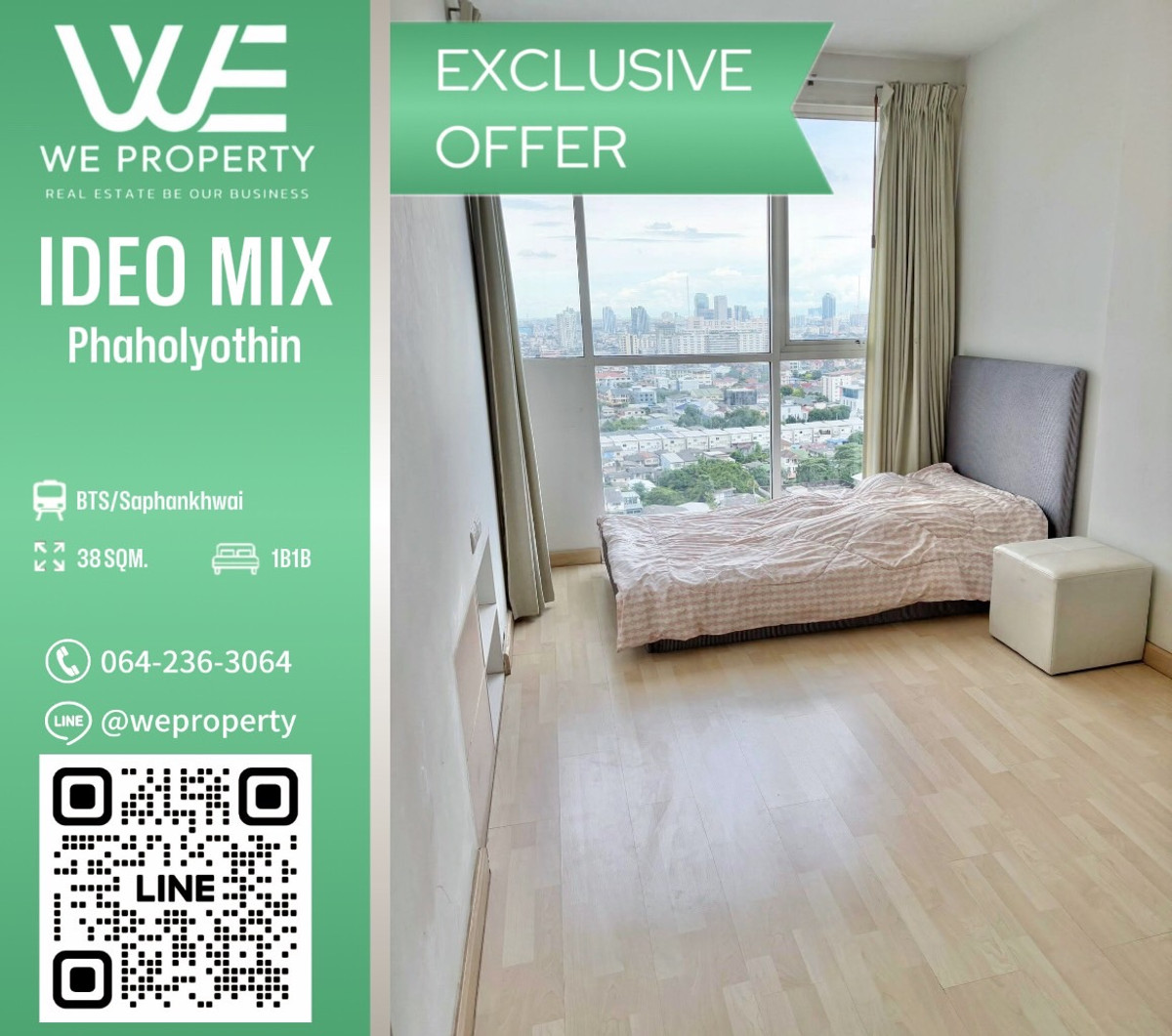 For SaleCondoSapankwai,Jatujak : East side, high floor, city view, best price!!⭐IDEO Mix Phaholyothin (Ideo Mix Phaholyothin)