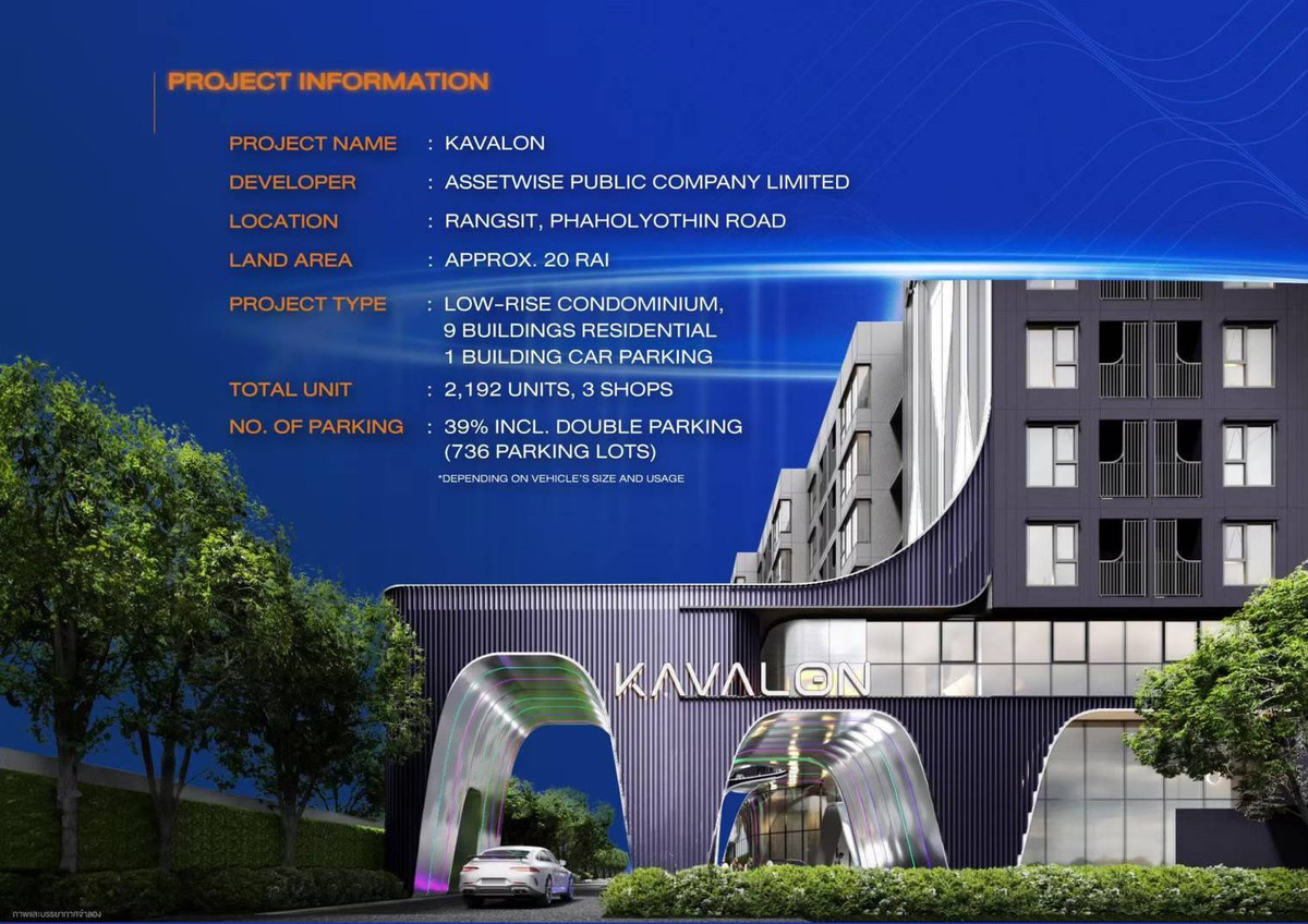 ขายดาวน์คอนโดปทุมธานี รังสิต ธรรมศาสตร์ : ขายคอนโด เควาลอน (KAVALON)