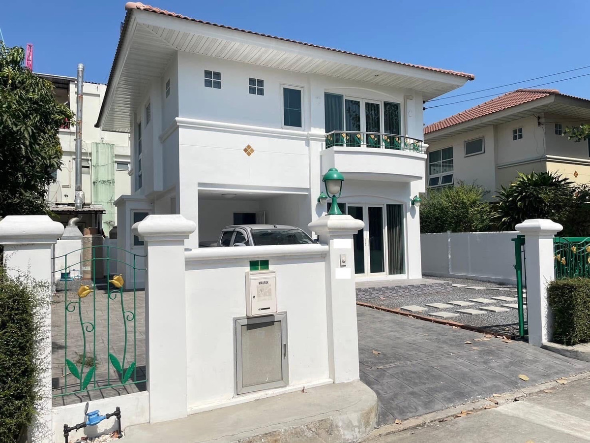 For RentHousePathum Thani,Rangsit, Thammasat : For rent, 2-story detached house, Supalai Garden Ville Village. Ring Road-Lam Luk Ka, Khlong 5, area 51.1 sq m., 3 bedrooms, 2 bathrooms, near the expressway.