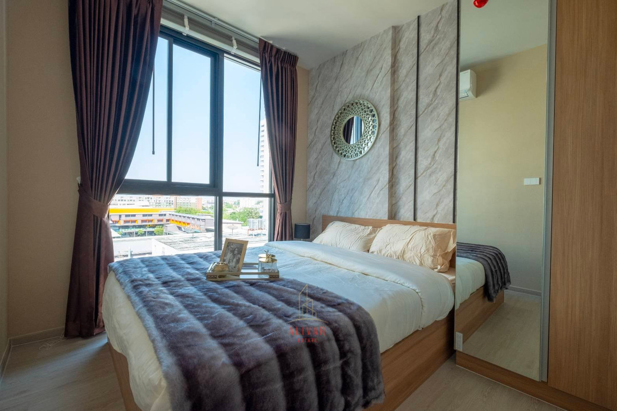 ให้เช่าคอนโดบางนา แบริ่ง ลาซาล : RC010426 Condo corner room fully furnished for rent at NUE Noble Centre Bangna, next to Central Bangna