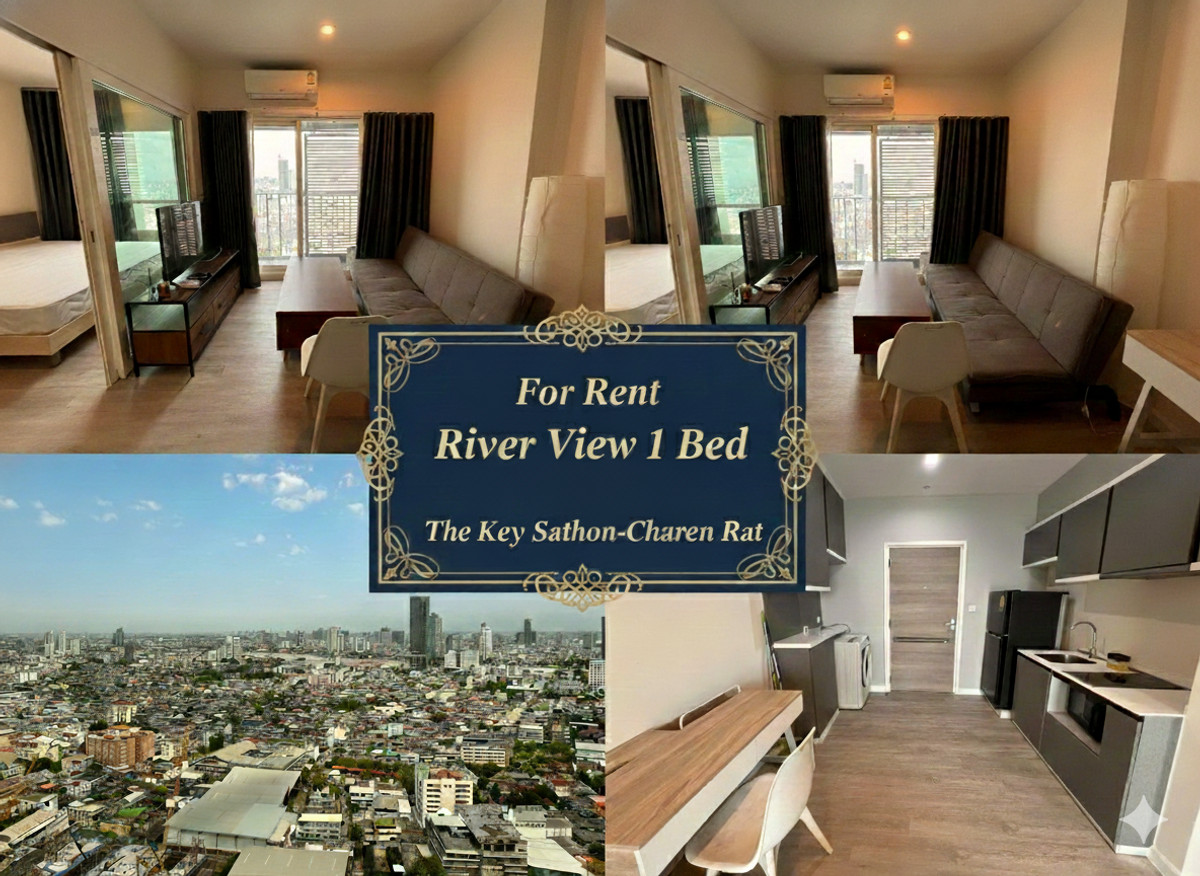For RentCondoSathorn, Narathiwat : ✨Hot Deal!!! For Rent Spectacular 1 Bed High floor, The Key Sathorn-Charoenraj near Surasak BTS✨