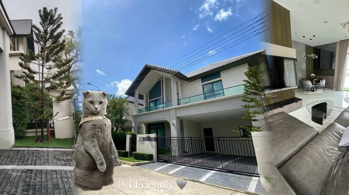 For RentHouseSamut Prakan,Samrong : 🔹 Bangkok Boulevard Srinakarin–Bangna 🔹 Usable area: 200 sq.m. • 3 Bedrooms • 3 Bathrooms