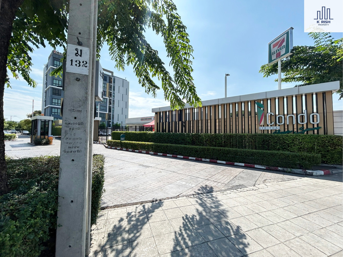 For SaleCondoSeri Thai, Ramkhamhaeng Nida : Selling iCondo Serithai Green Space. Beautiful room, fully furnished, ready to move in! 24.43 sq.m., Building A, 3rd floor. Near The Mall Bangkapi (only 2 km away).