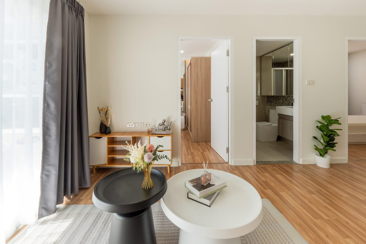 ขายคอนโดเลียบทางด่วนรามอินทรา : 𝟐 ห้องนอน ✨ รามอินทรา MRT วัชรพล สวย ครบ พร้อมเข้าอยู่ 