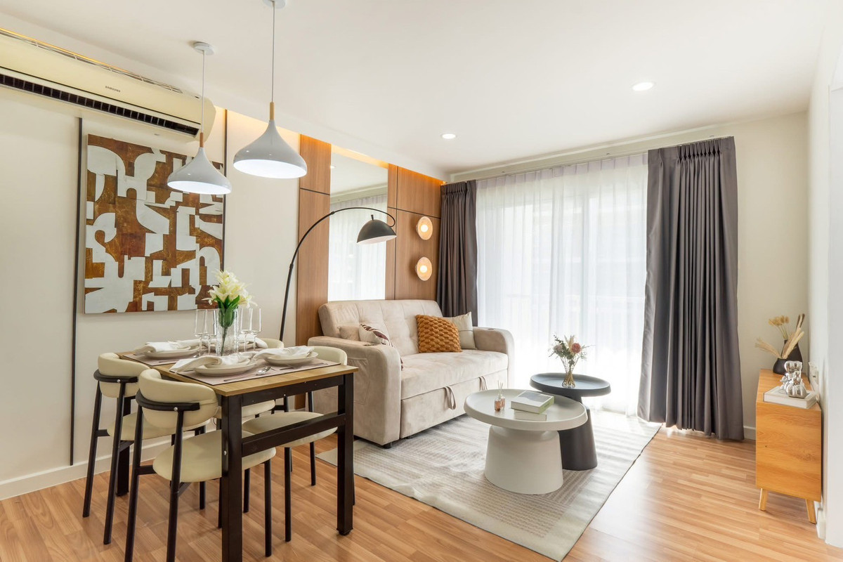 ขายคอนโดเลียบทางด่วนรามอินทรา : 𝟐 ห้องนอน ✨ รามอินทรา MRT วัชรพล สวย ครบ พร้อมเข้าอยู่ 