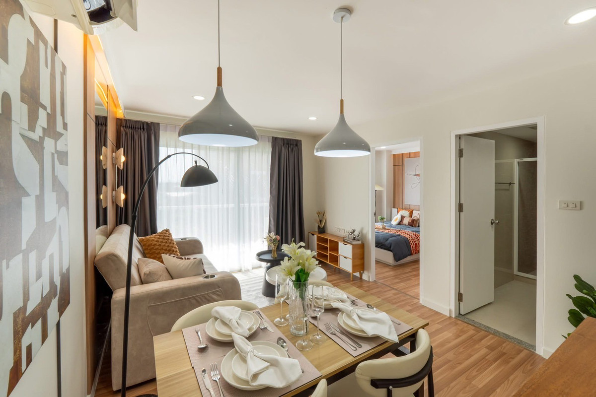 ขายคอนโดเลียบทางด่วนรามอินทรา : 𝟐 ห้องนอน ✨ รามอินทรา MRT วัชรพล สวย ครบ พร้อมเข้าอยู่ 