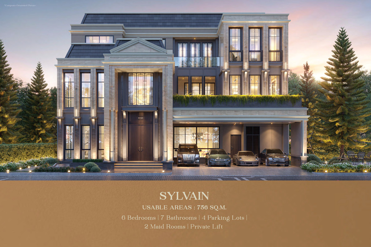 For SaleHousePattanakan, Srinakarin : Luxury house for sale, Connoisseur, 6 bedrooms, 7 bathrooms