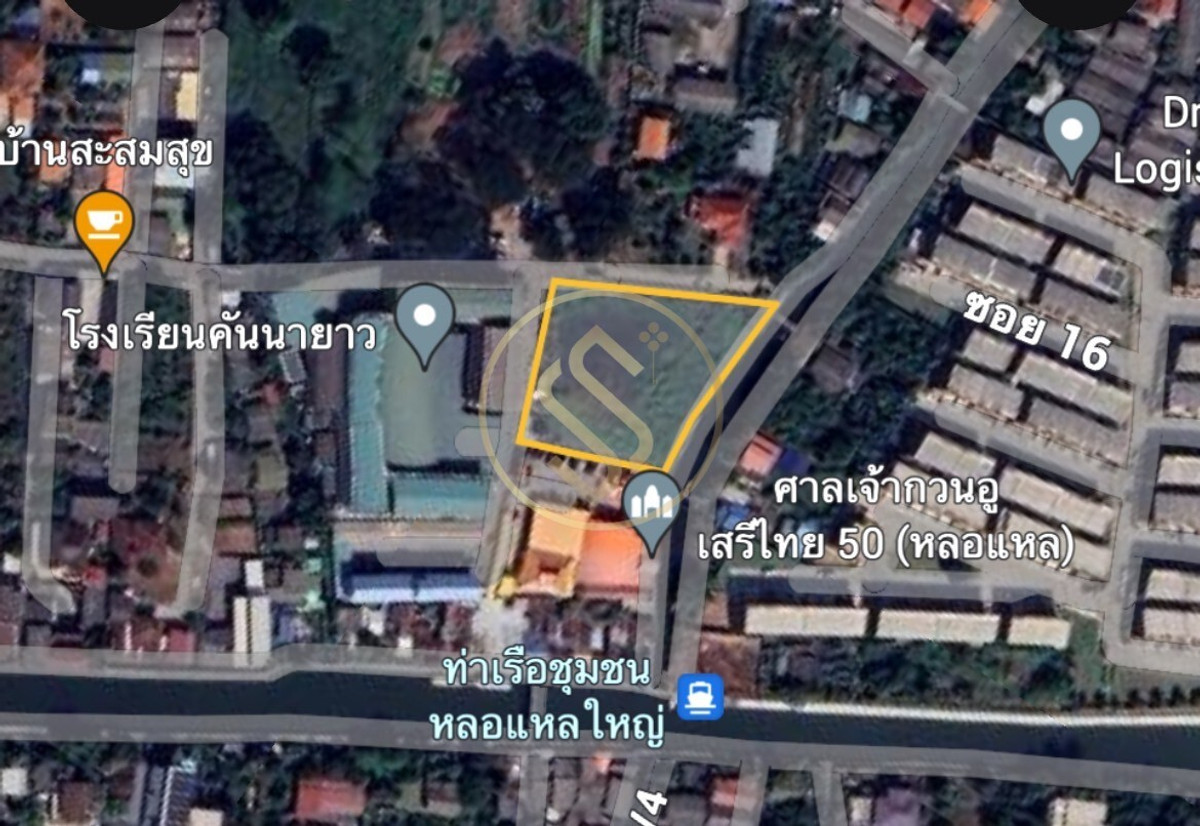 ให้เช่าที่ดินเสรีไทย-นิด้า : ให้เช่าด่วน ที่ดินในซอยเสรีไทย 50 เเยก 3 ที่ดินเปล่า  2 ไร่ 33 ตรว. ติดคลองยาวบรรยากาศดี ใกล้ท่าเรือหลอแหล ติดโรงเรียนคันนายาว