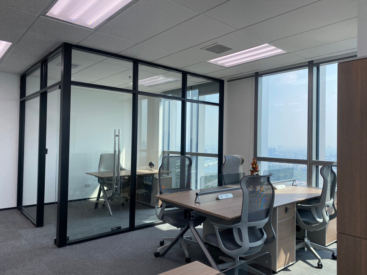 For RentOfficeRama9, Petchburi, RCA : Service Office 72sqm For RENT Fully Furnished Ready to Move Near MRT Phraram 9 Central Rama 9 Pra Ram 9 Hospital