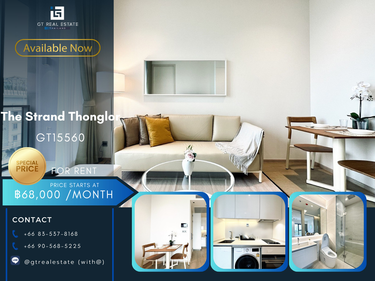 CondoSukhumvit, Asoke, Thonglor : Condo The Strand Thonglor, convenient travel, near BTS, there is a shuttle, beautiful room, fully furnished, ready to move in!!
