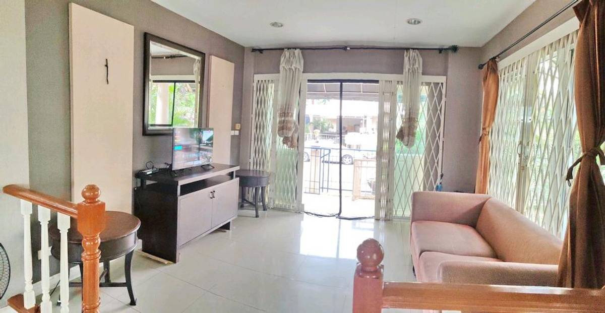 For RentHouseMin Buri, Romklao : Single house for rent, Perfect Park Suvarnabhumi, near Big C Romklao, just 4 minutes.