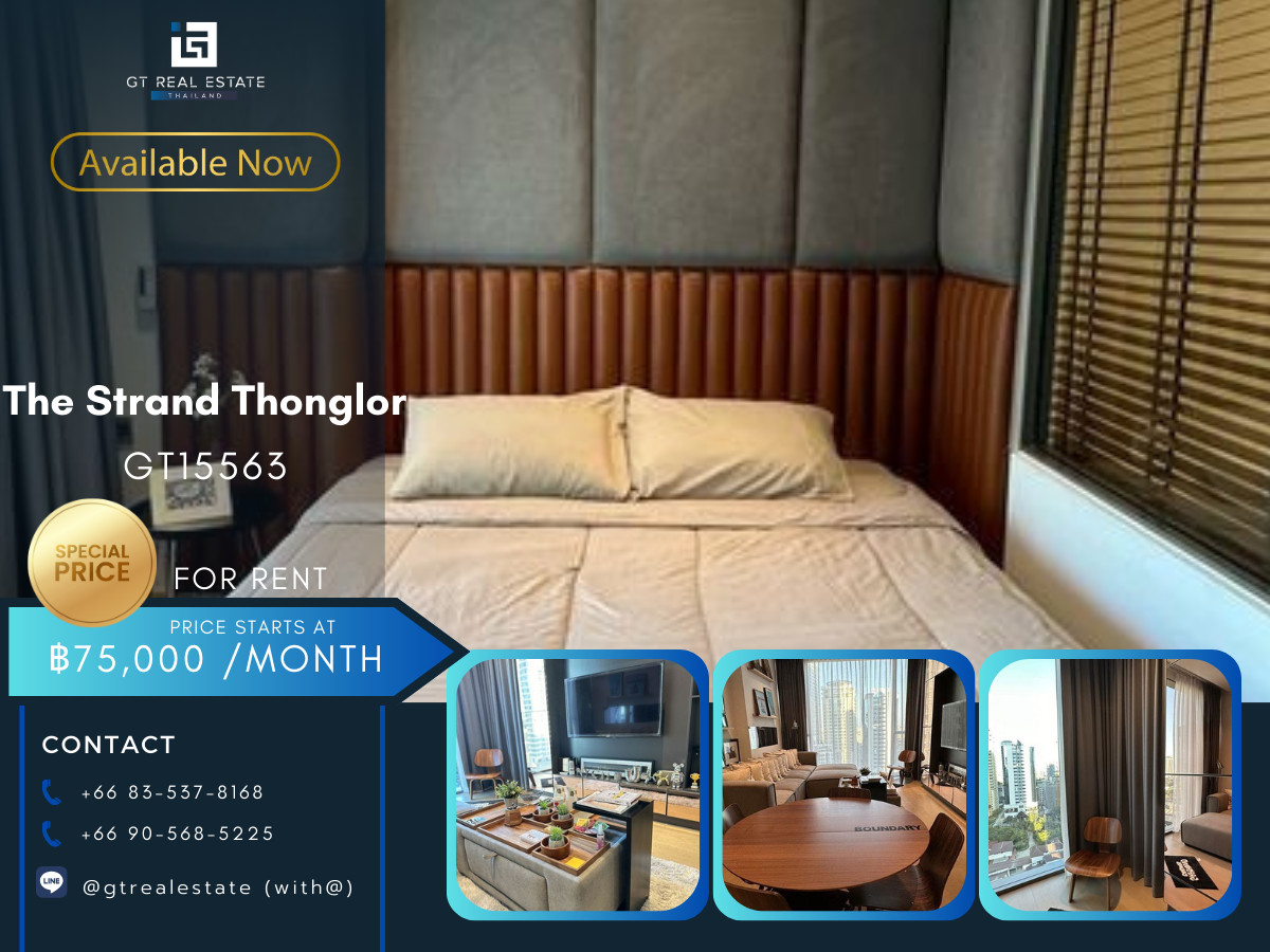 CondoSukhumvit, Asoke, Thonglor : Condo The Strand Thonglor, convenient travel, near BTS, there is a shuttle, beautiful room, fully furnished, ready to move in!!