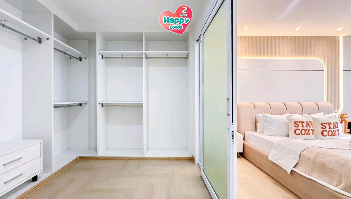 For SaleCondoLadprao101, Happy Land, The Mall Bang Kapi : 🏙Happy Lat Phrao 101🏙 Very beautiful, big room, 2 bedrooms 🩷🩷The building allows pets🐶🐱🐶🐱