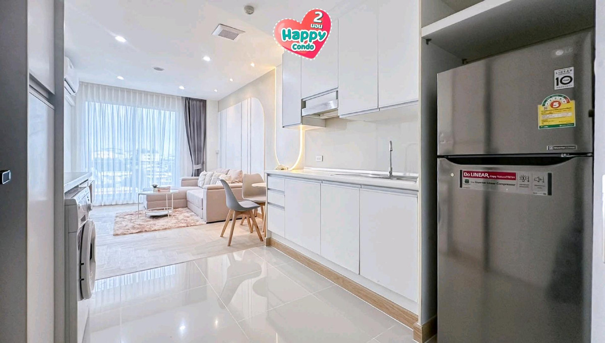 For SaleCondoLadprao101, Happy Land, The Mall Bang Kapi : 🏙Happy Lat Phrao 101🏙 Very beautiful, big room, 2 bedrooms 🩷🩷The building allows pets🐶🐱🐶🐱