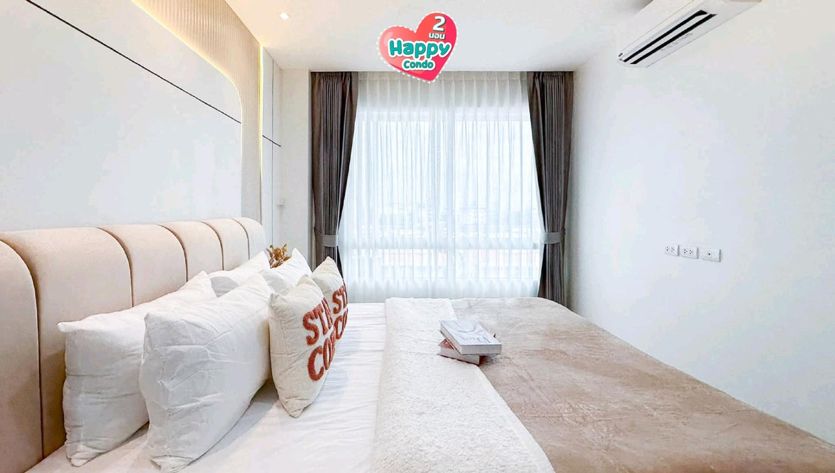 For SaleCondoLadprao101, Happy Land, The Mall Bang Kapi : 🏙Happy Lat Phrao 101🏙 Very beautiful, big room, 2 bedrooms 🩷🩷The building allows pets🐶🐱🐶🐱