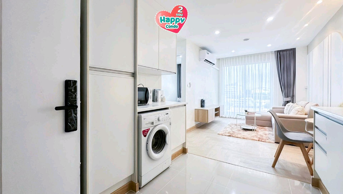 For SaleCondoLadprao101, Happy Land, The Mall Bang Kapi : 🏙Happy Lat Phrao 101🏙 Very beautiful, big room, 2 bedrooms 🩷🩷The building allows pets🐶🐱🐶🐱