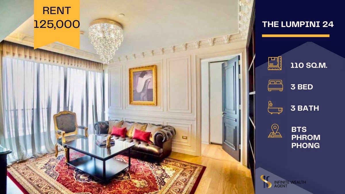 For RentCondoSukhumvit, Asoke, Thonglor : 👑 Ultra-luxury penthouse with a Sultan-like lifestyle in Sukhumvit! For rent: The Lumpini 24 🏙️✨ Decorated in Luxury American Classic Modern style